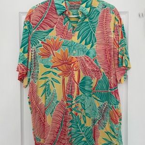 Kenny Flowers Tropical Chancer Hawaiian Shirt Men’s Size L Relaxed Fit